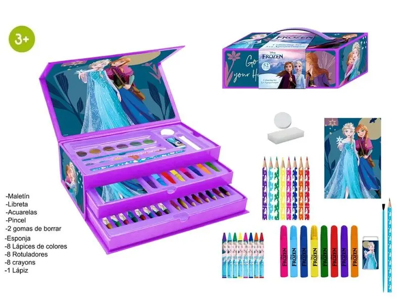 Conjunto de Colorir com Três Compartimentos de FROZEN MUST - Hoc Sensu