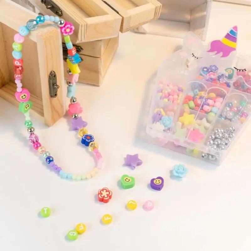 Kit missangas para pulseiras NICE CREA PERLINE ABC UNICORN sortido - Hoc Sensu