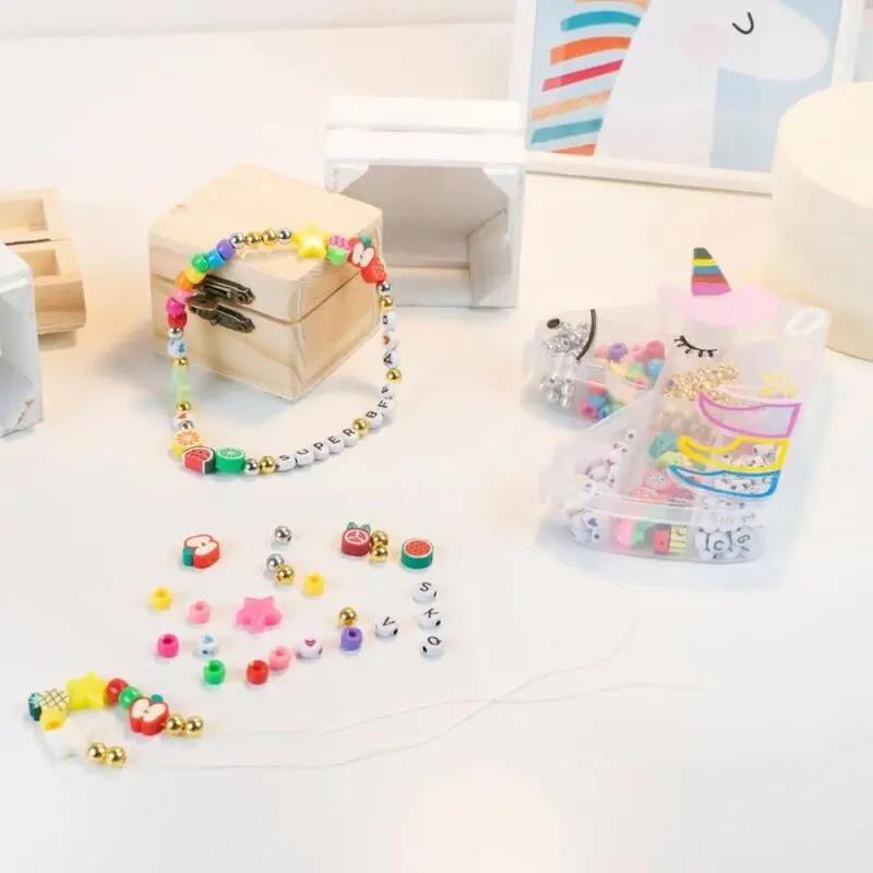 Kit missangas para pulseiras NICE CREA PERLINE ABC UNICORN sortido - Hoc Sensu