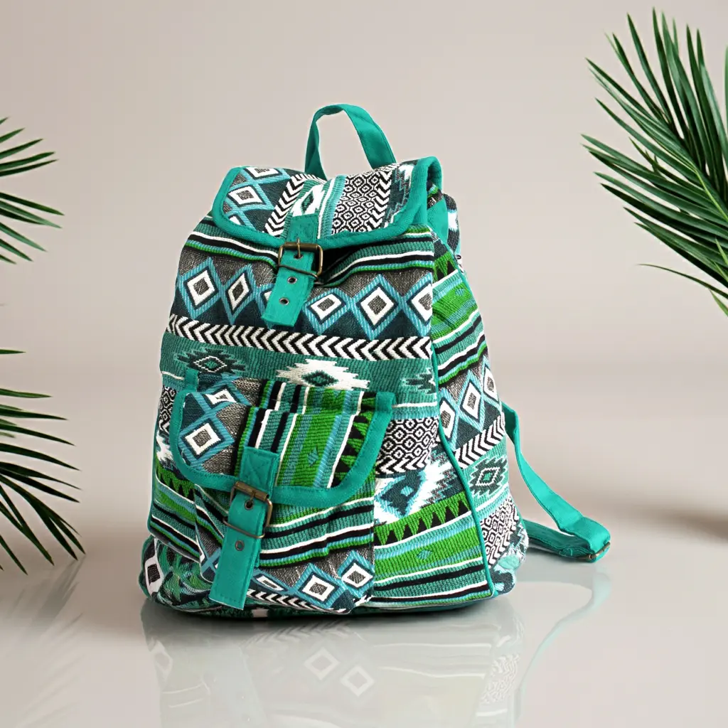 Bolsa Nepalês - Mochila Teal - Hoc Sensu