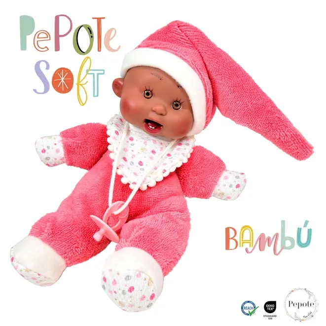 Bonecos Pepote Soft Bambu - 26 cm - Hoc Sensu