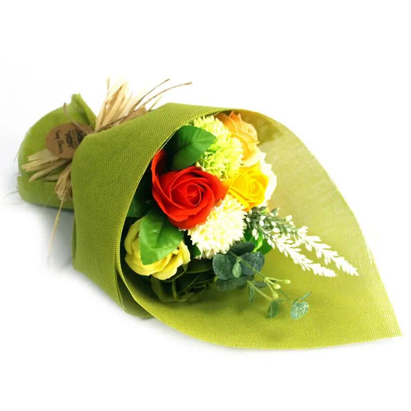 Bouquet de Flores de Sabão - Verde  e Amarelo - Hoc Sensu