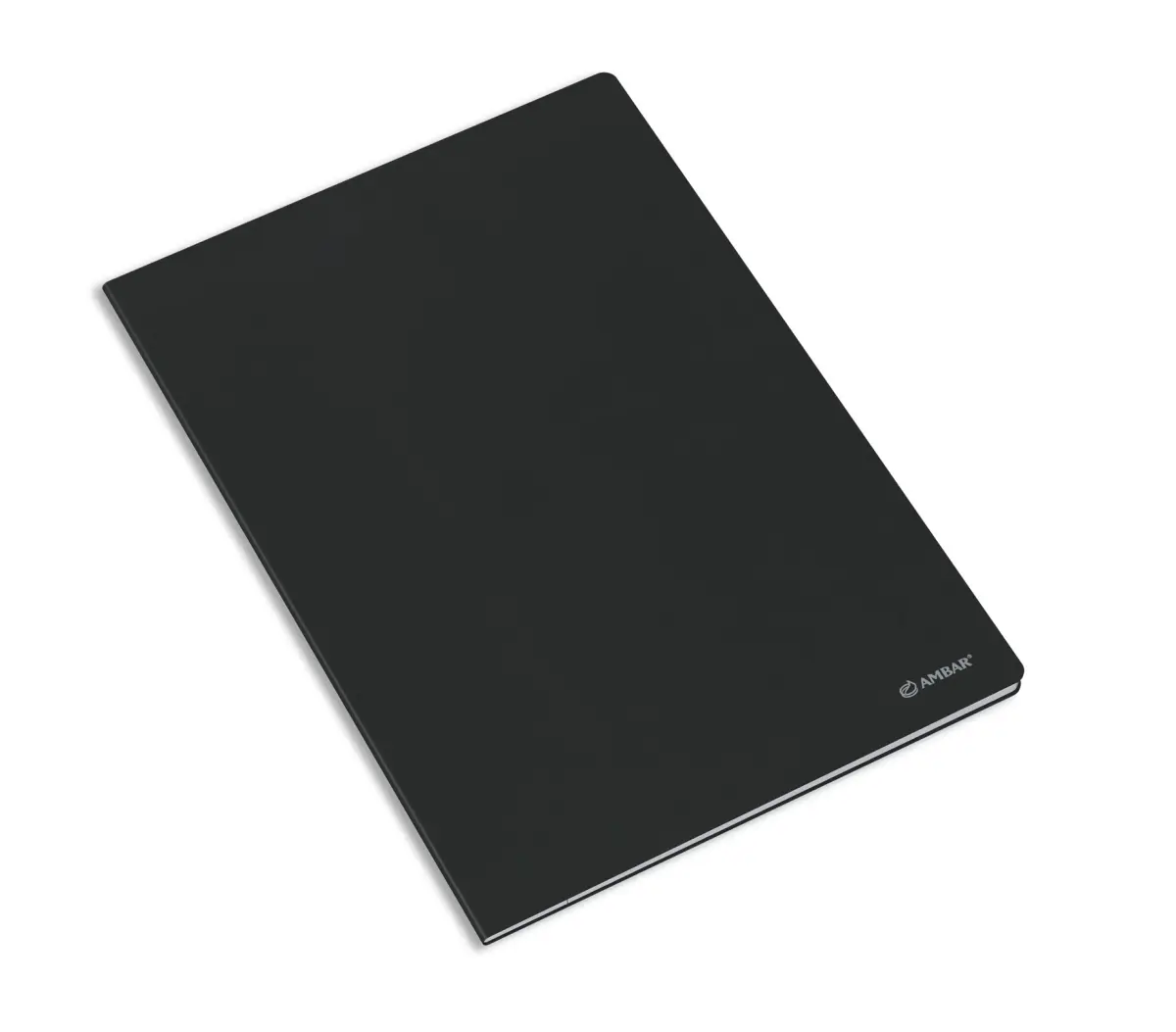 Caderno A4 Capa Preta Agrafado Ámbar Ideas Liso - 80 Folhas (60g) - Hoc Sensu