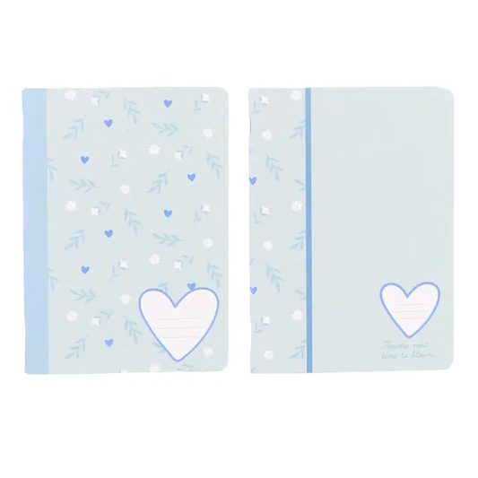 Caderno A5 agrafado Ancor b'log sweet blue - quadriculado - Hoc Sensu