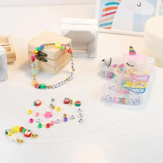 Kit missangas para pulseiras NICE CREA PERLINE ABC UNICORN sortido - Hoc Sensu