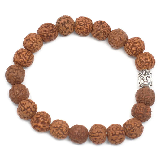 Pulseira de Rudraksha - Japa Mala - Castanho - Hoc Sensu