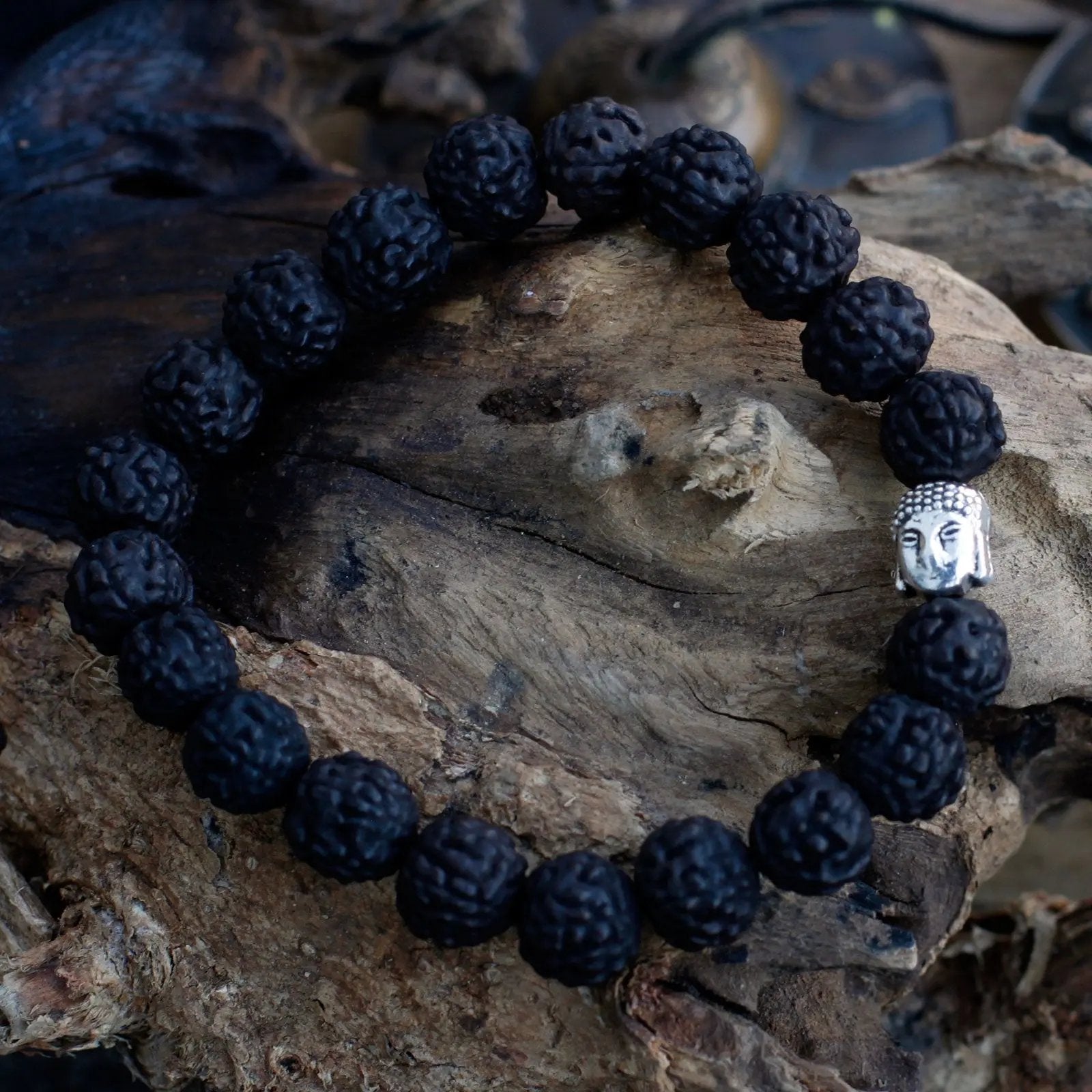 Pulseira de Rudraksha - Japa Mala - preto - Hoc Sensu
