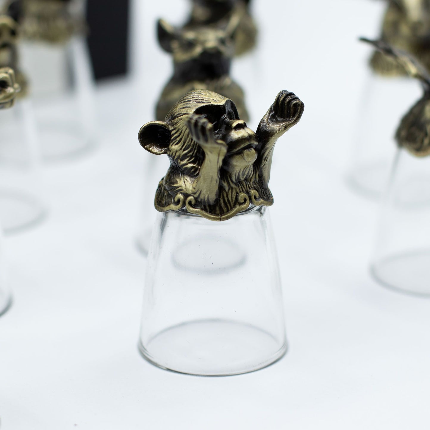 Copos de Shot Bottom Up (25ml) - Floresta e Criaturas Místicas - Bronze Antigo