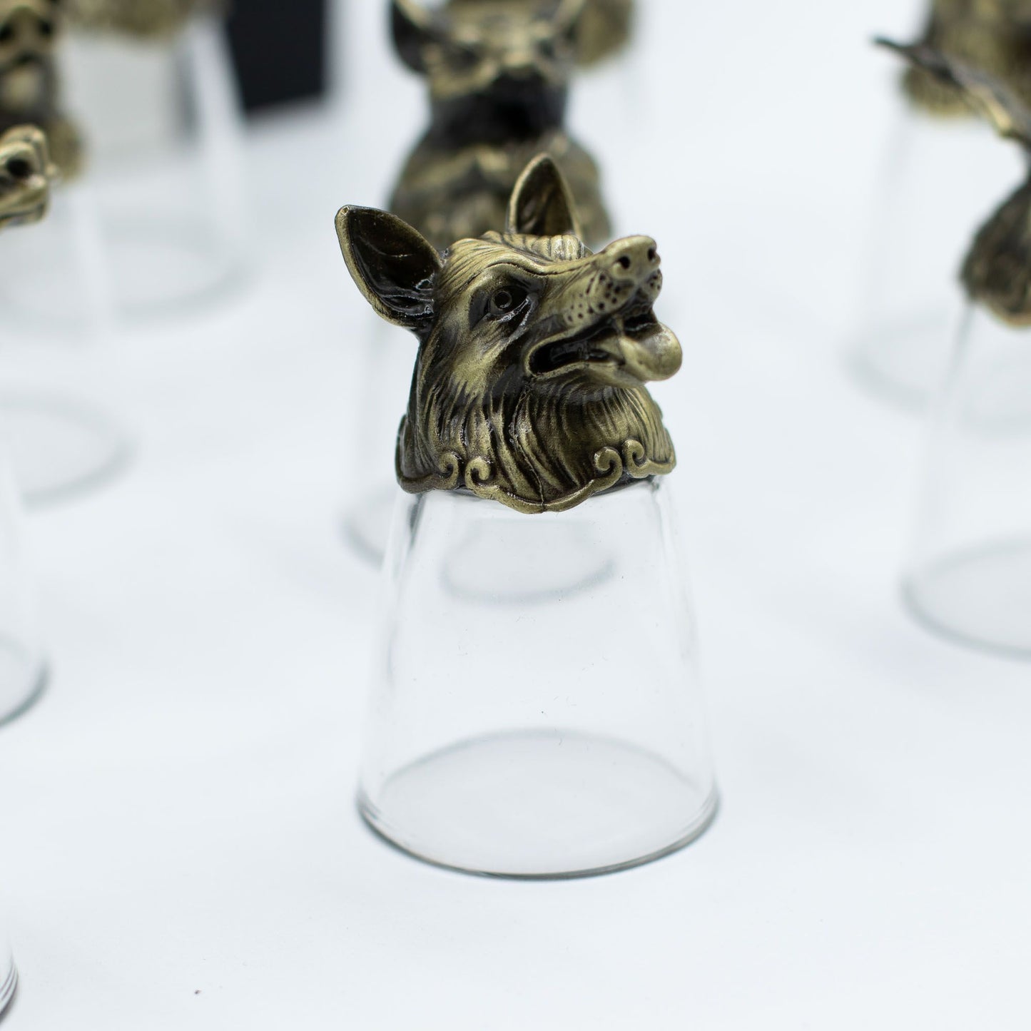 Copos de Shot Bottom Up (25ml) - Floresta e Criaturas Místicas - Bronze Antigo