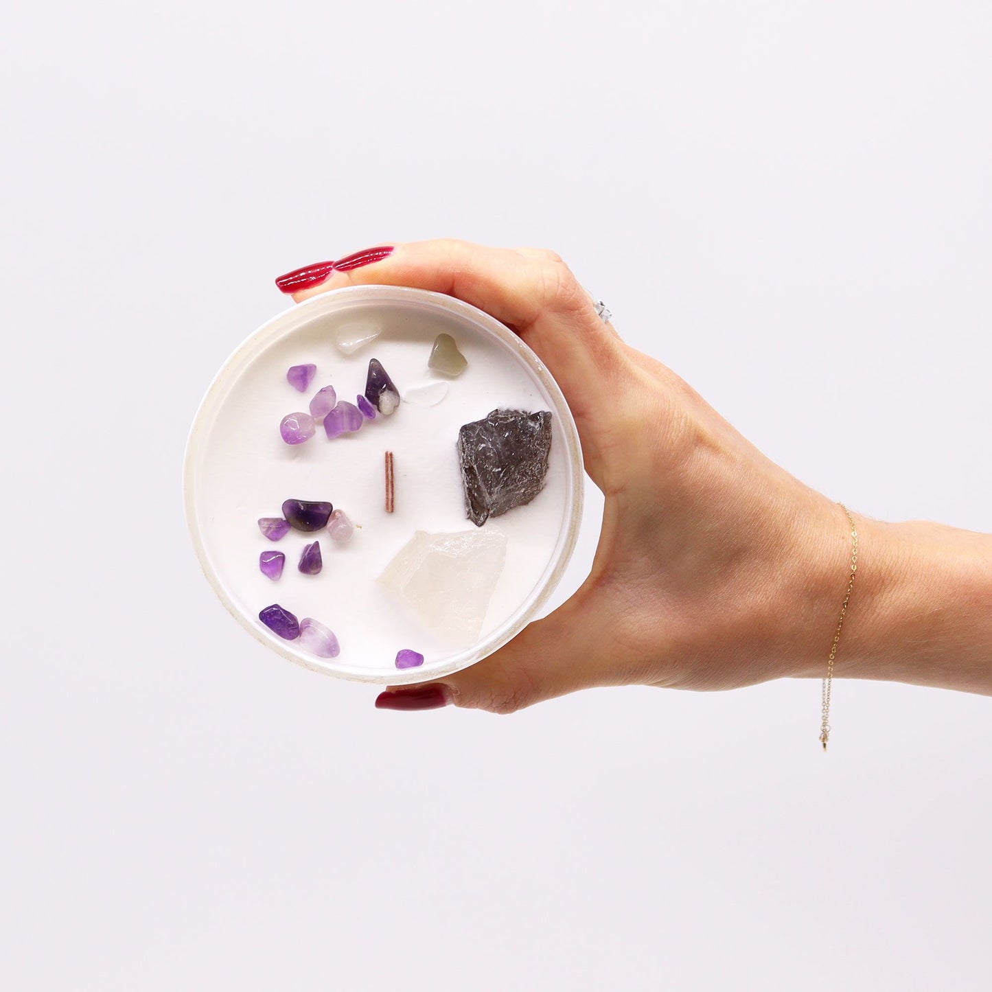 Vela de Cristal de Chakra - Chakra Coroa