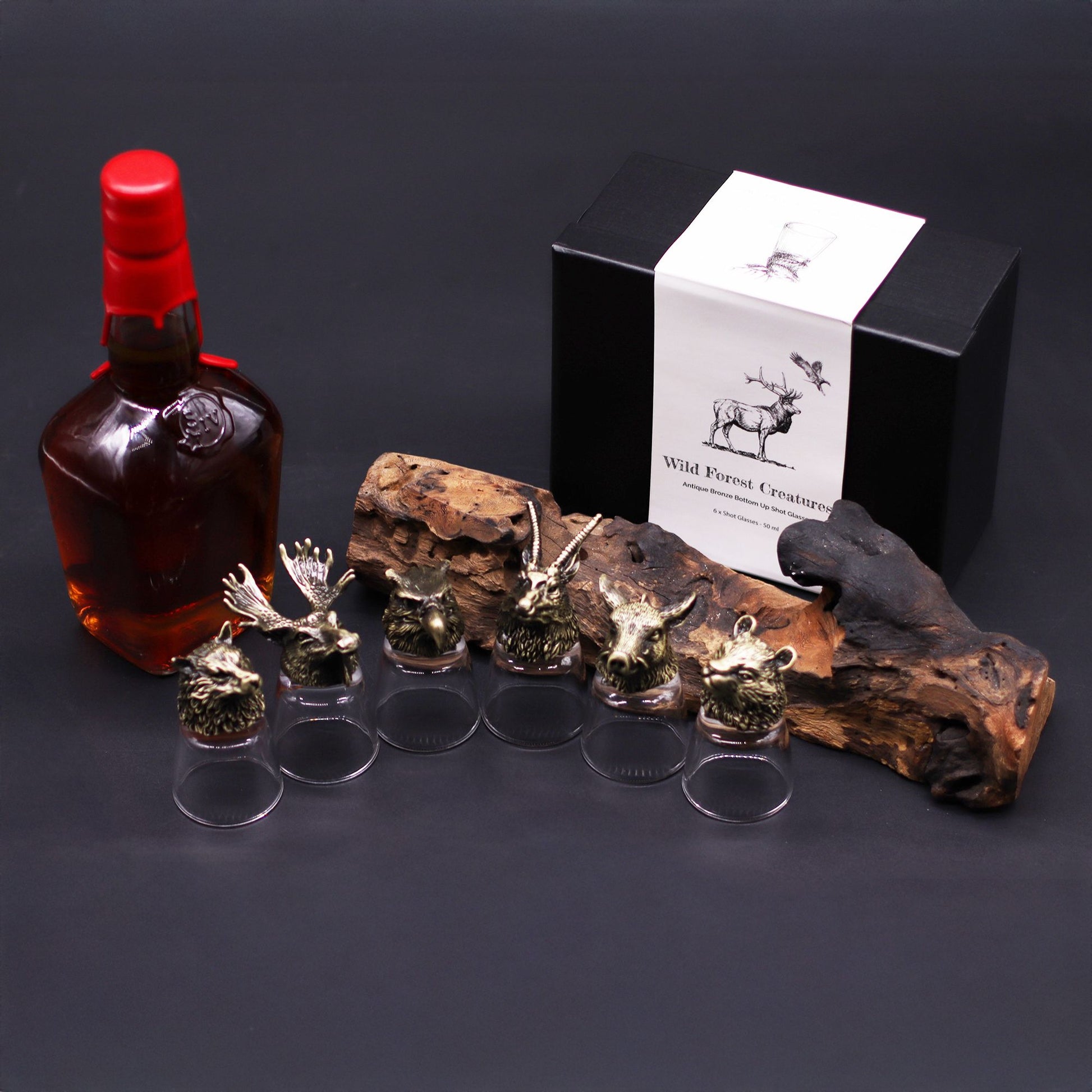 Conjunto 6 Copos Shot 50ml Criaturas Floresta - Hoc Sensu