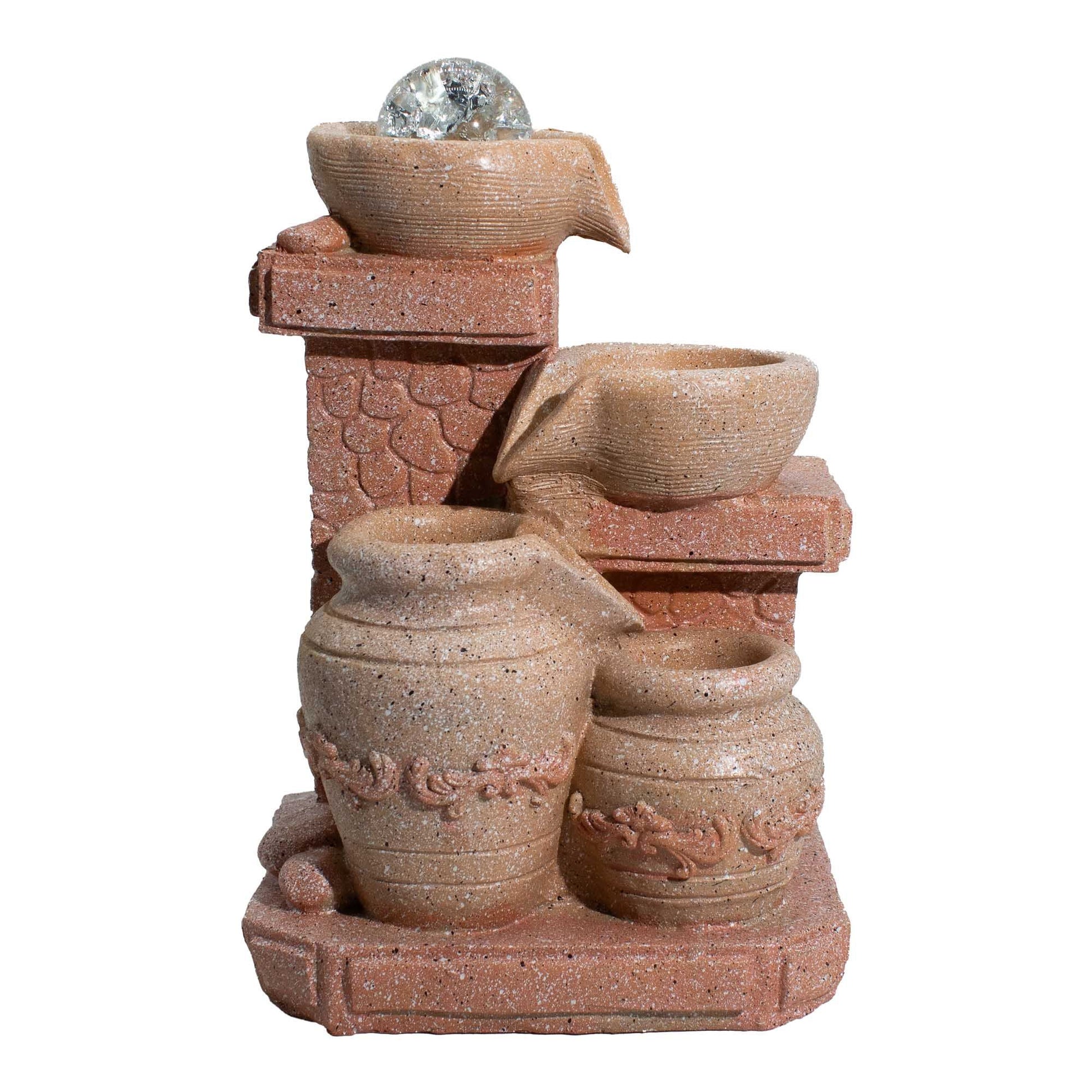 Fonte de Água - Vasos Cascata Mediterrânicos - 27cm