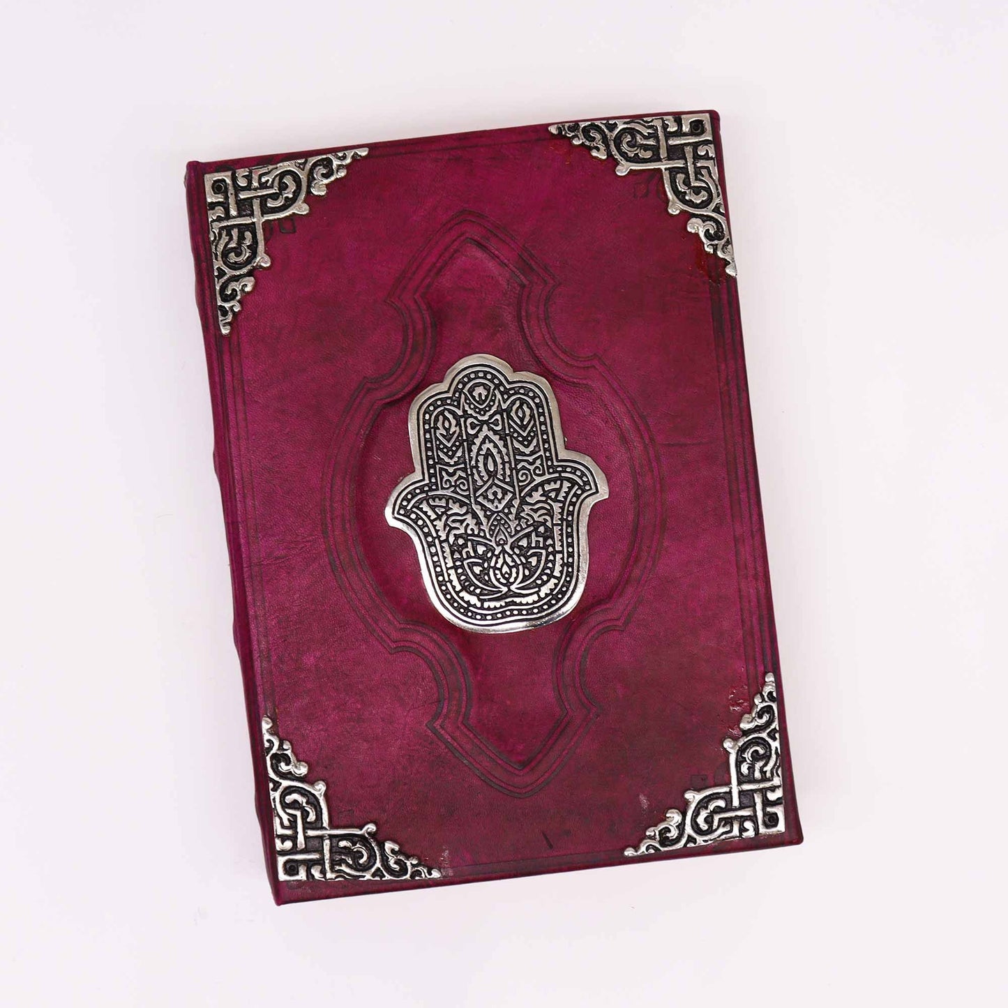 Livro Bronzeado Vermelho - Decoração Hamsa em Relevo - Hoc Sensu