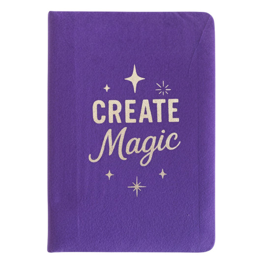 Caderno Veludo Roxo 80 Páginas Cria Magia - Hoc Sensu