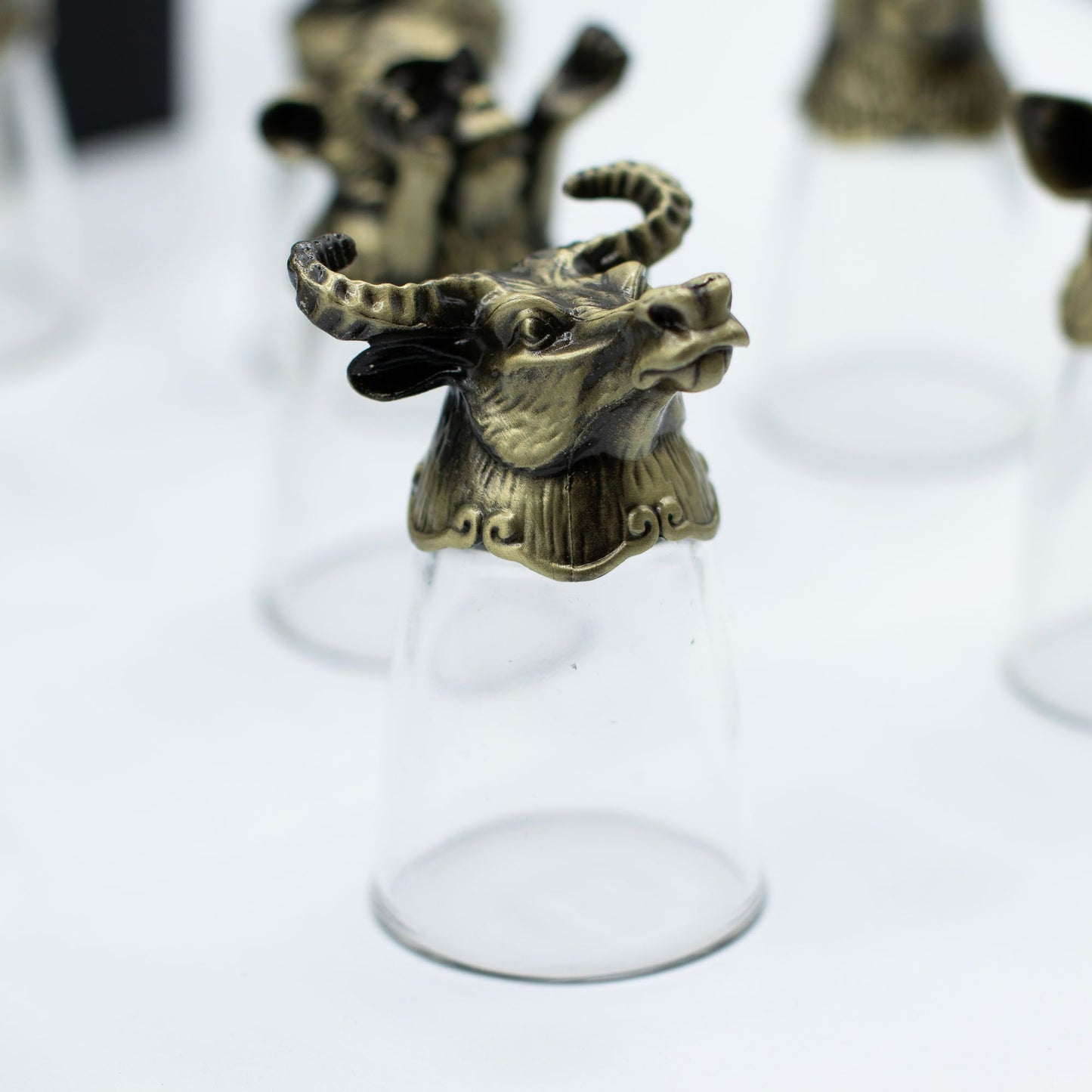Copos de Shot Bottom Up (25ml) - Floresta e Criaturas Místicas - Bronze Antigo