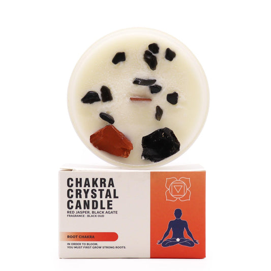 Vela de Cristal de Chakra - Chakra Raiz