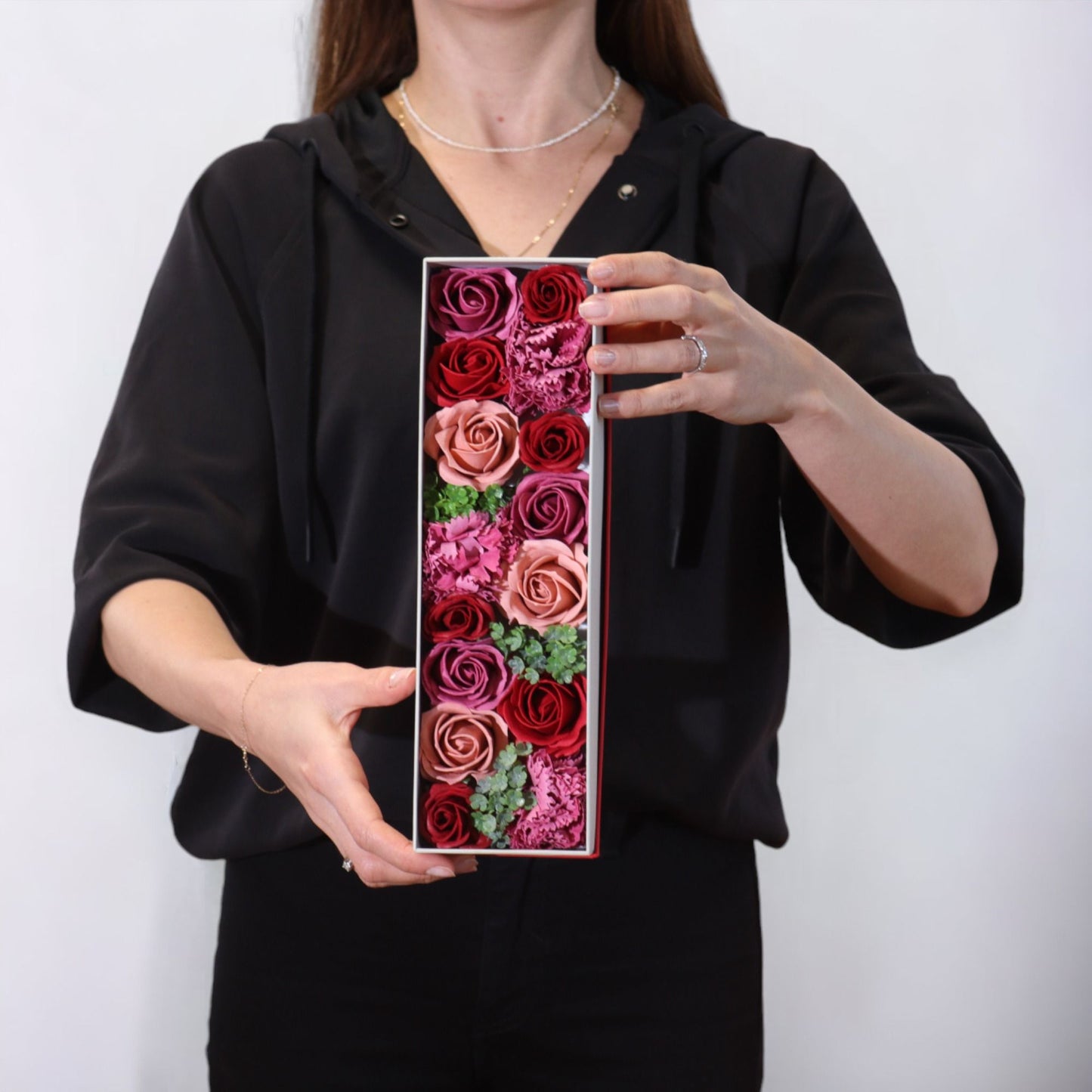 Flores de Sabão - Caixa Larga Rosas Vintage