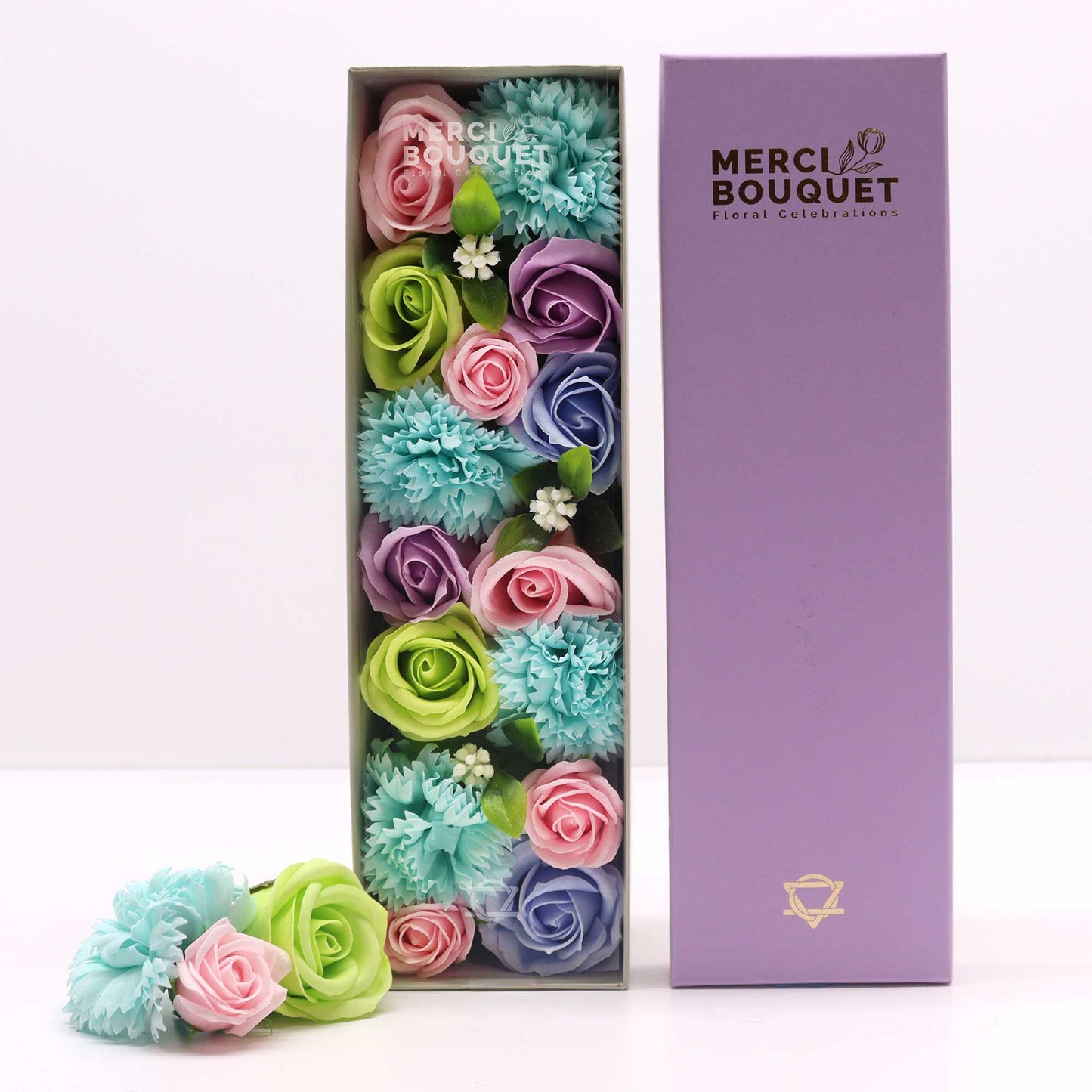 Flores de Sabão - Caixa Larga Baby Blessings Azuis - Hoc Sensu