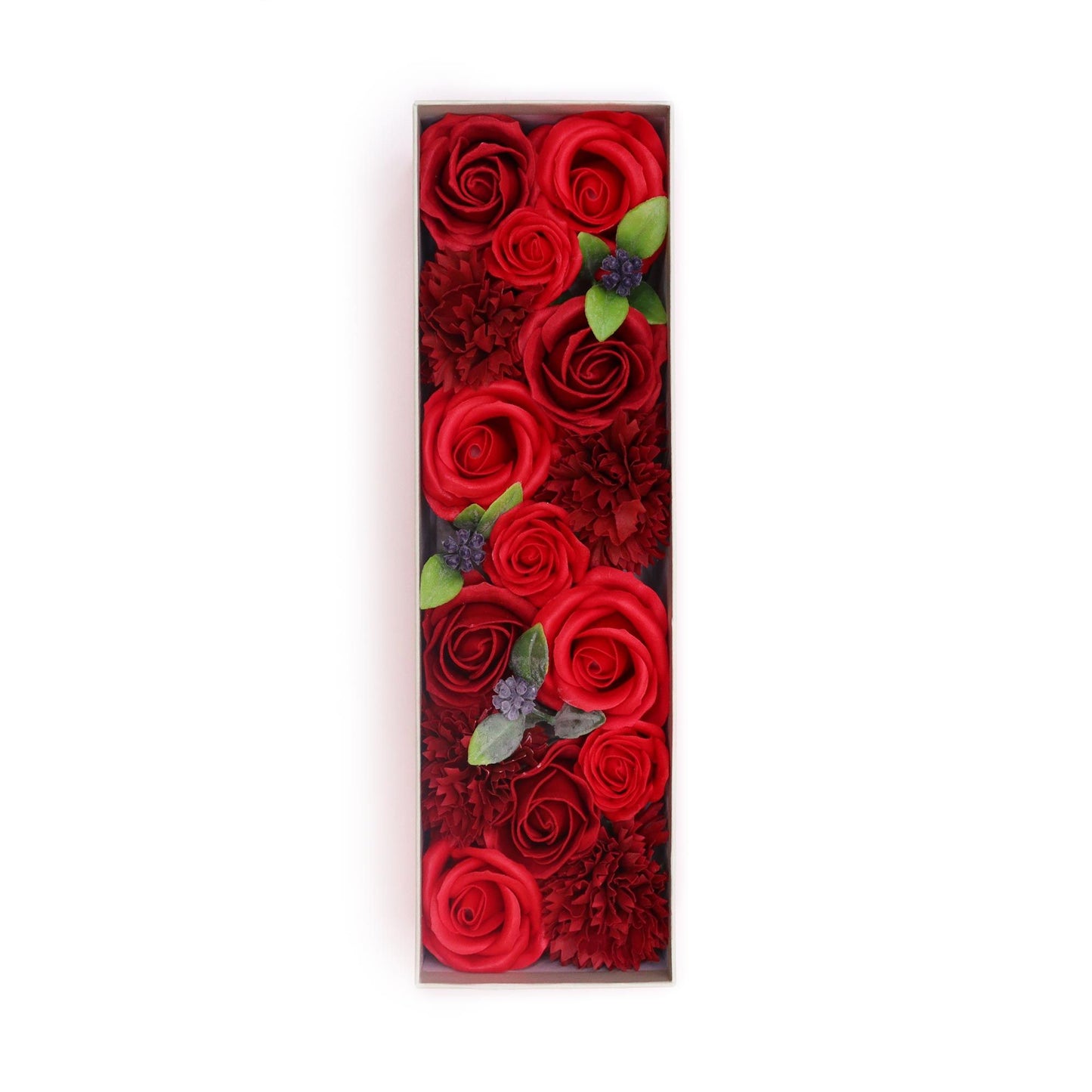 Flores de Sabão - Caixa Larga Rosas Vermelhas Clássicas - HOC Sensu