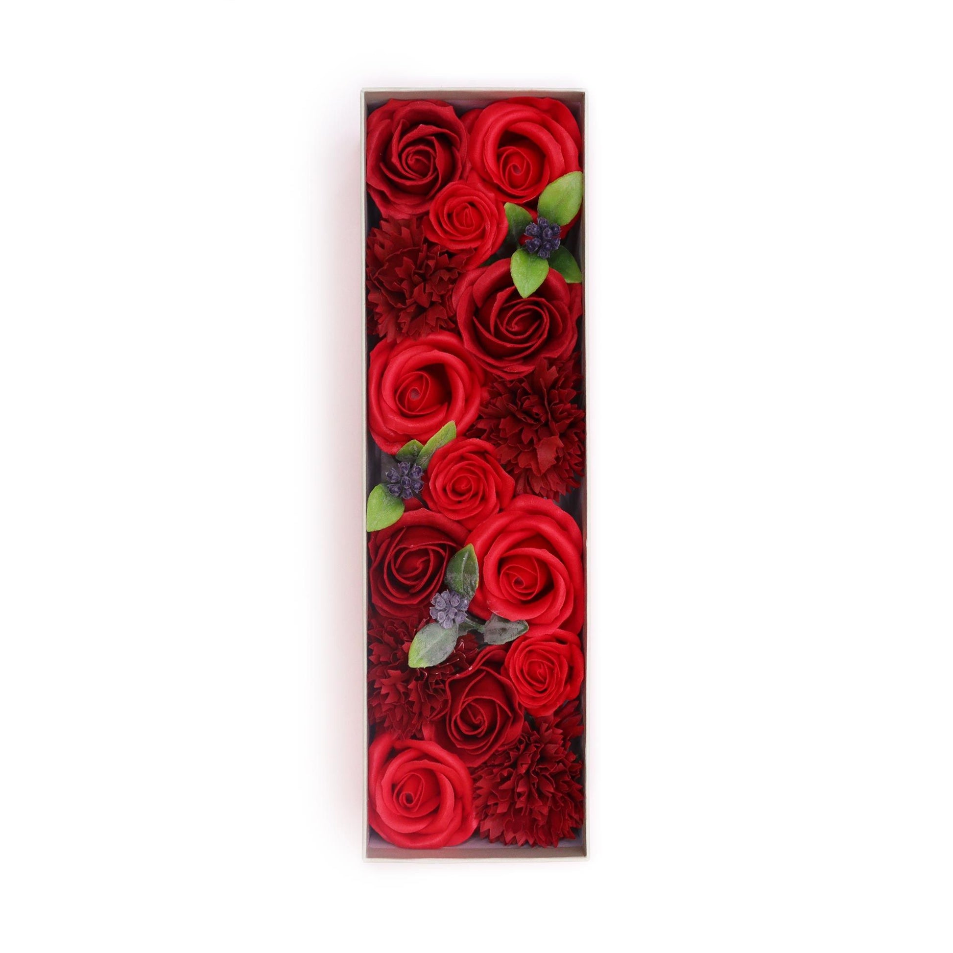 Flores de Sabão - Caixa Larga Rosas Vermelhas Clássicas - HOC Sensu