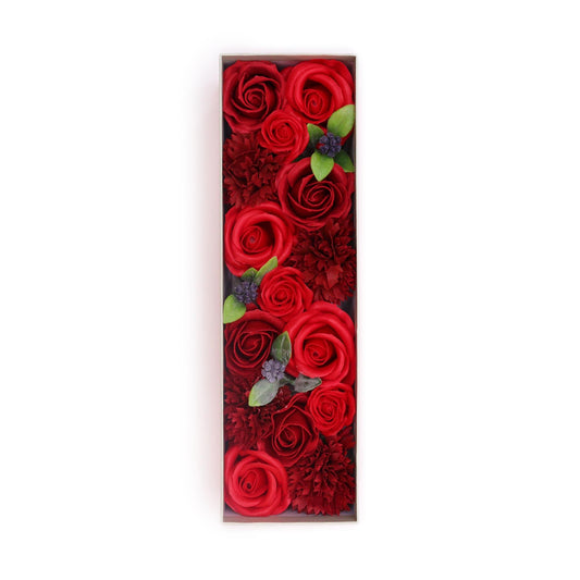 Flores de Sabão - Caixa Larga Rosas Vermelhas Clássicas - HOC Sensu