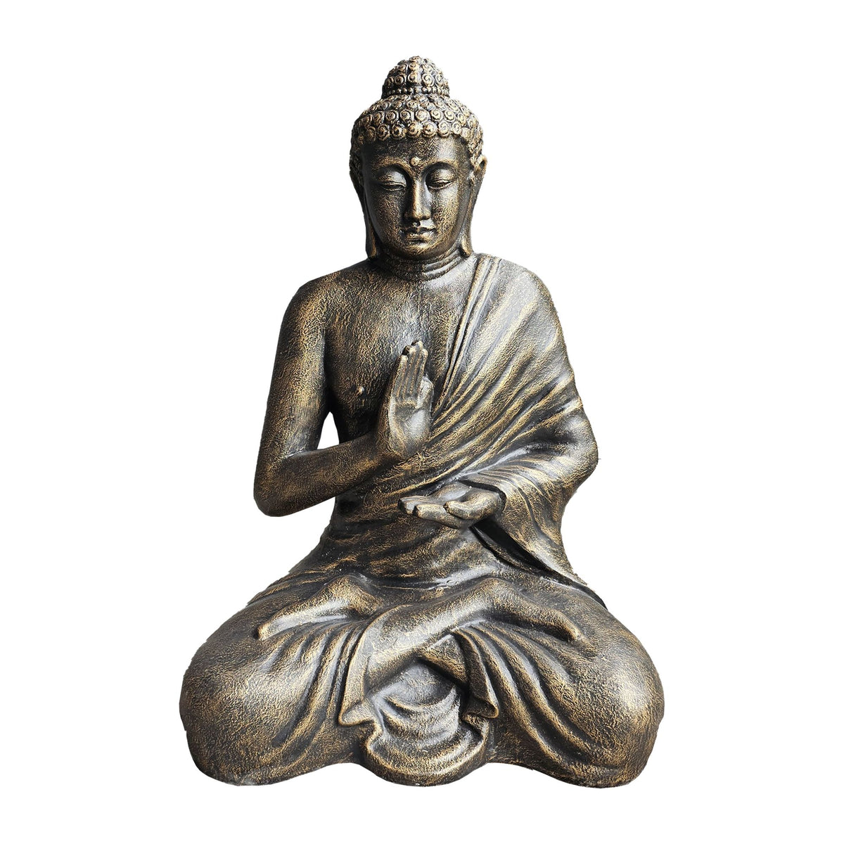 Buda Dourado Antigo em Meditação em Estupa - 1,5m