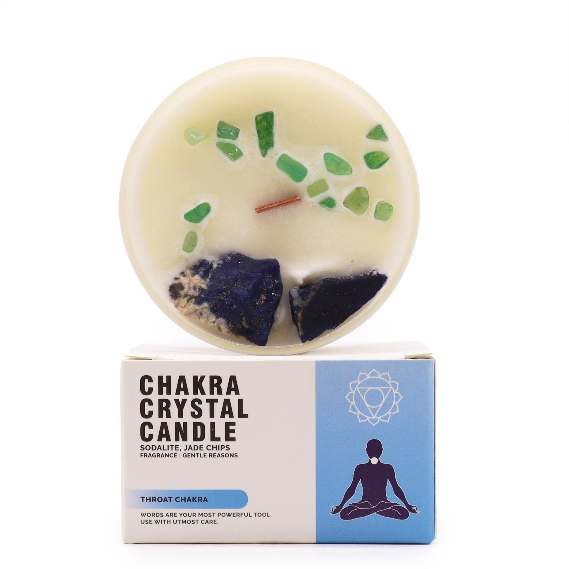 Vela de Cristal de Chakra - Chakra Garganta