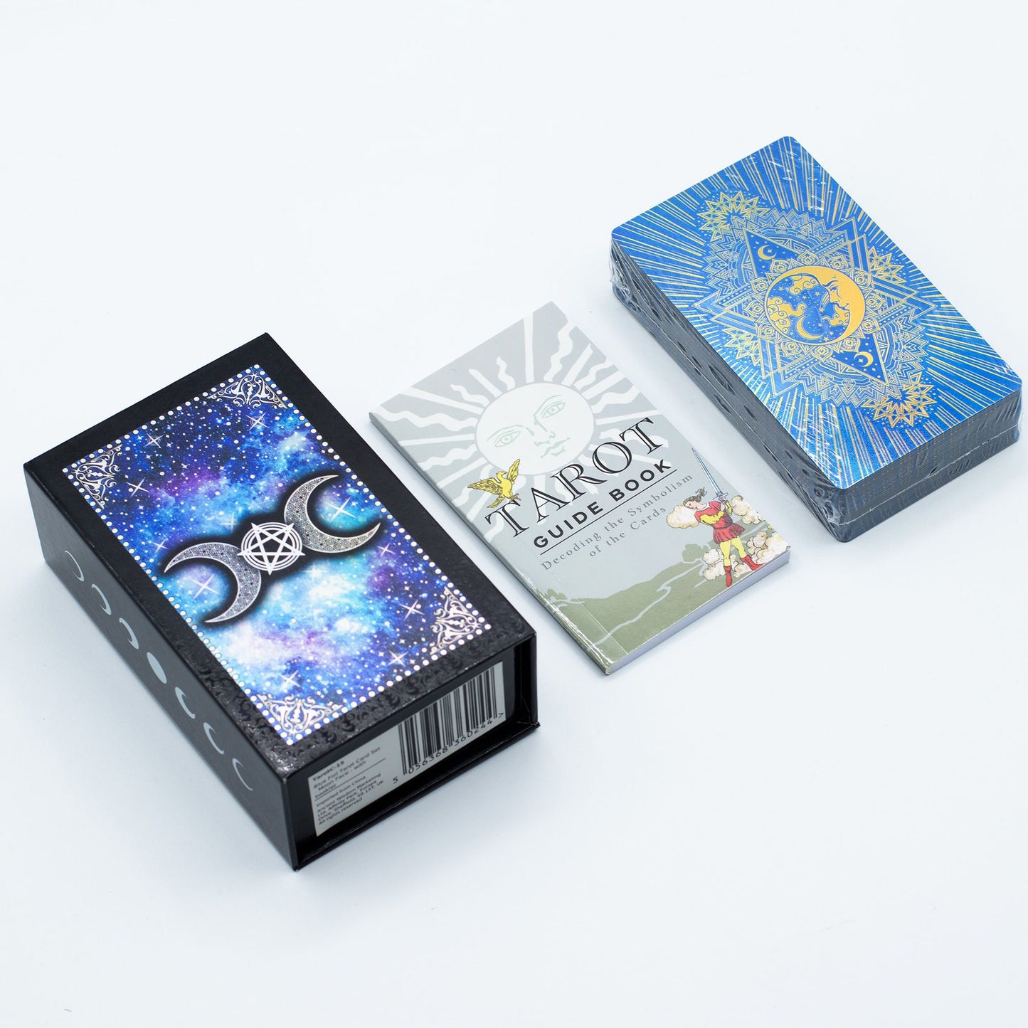 Cartas de Tarot Cara da Lua com Folheto - Azul Metálico