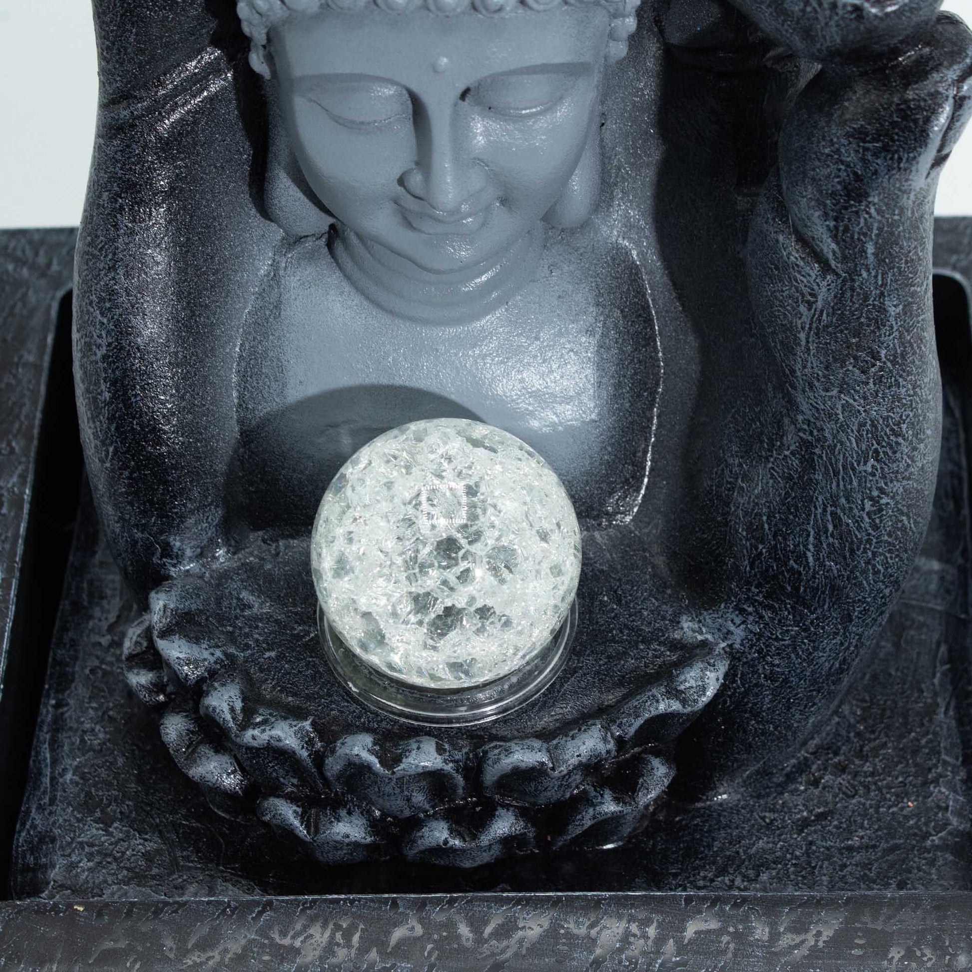 Fonte de Água de Mesa - Mão e Cabeça de Buda - 35cm - [hoc Sensu]
