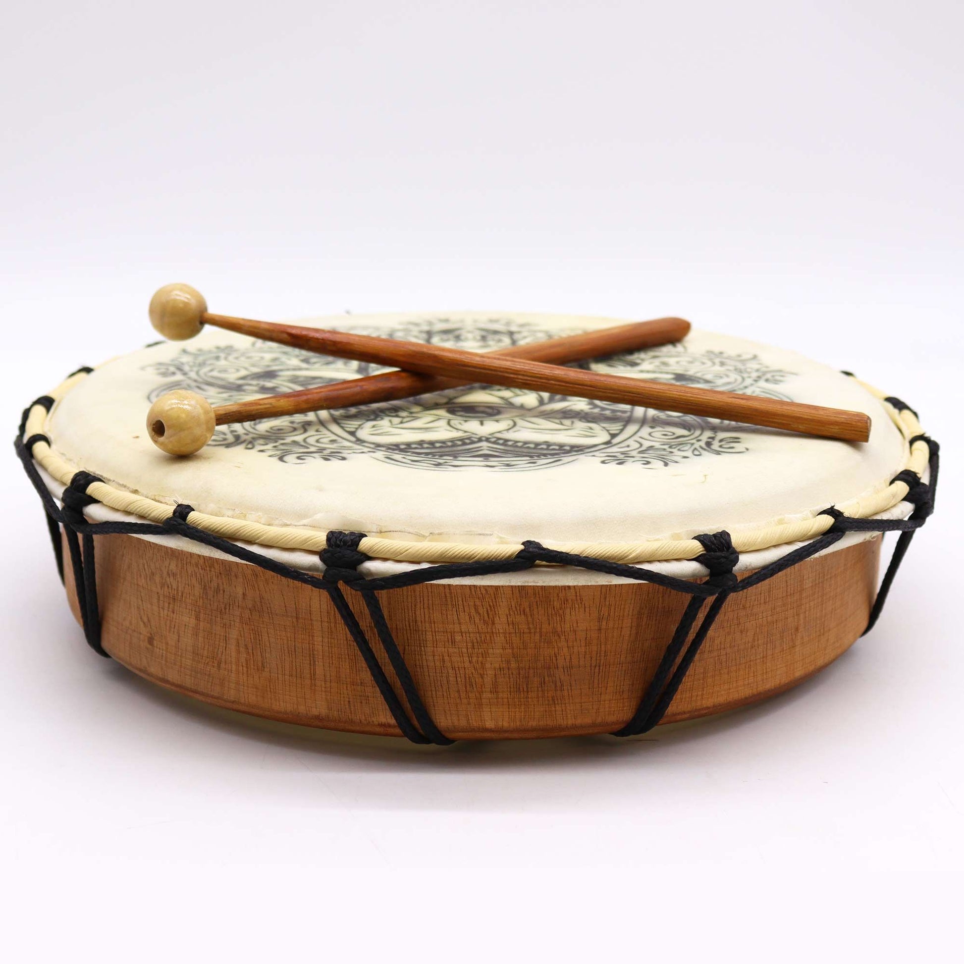 Tambor Xamânico Hamsa com Baqueta - 30cm - [hoc Sensu]