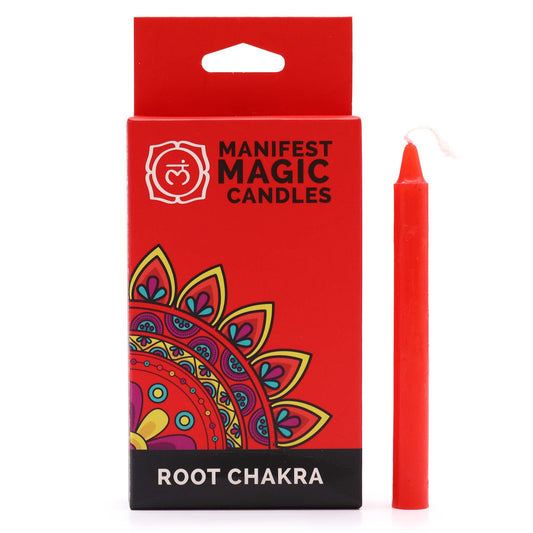 Velas Mágicas Manifest (pack de 12) - Vermelhas - Chakra Raiz