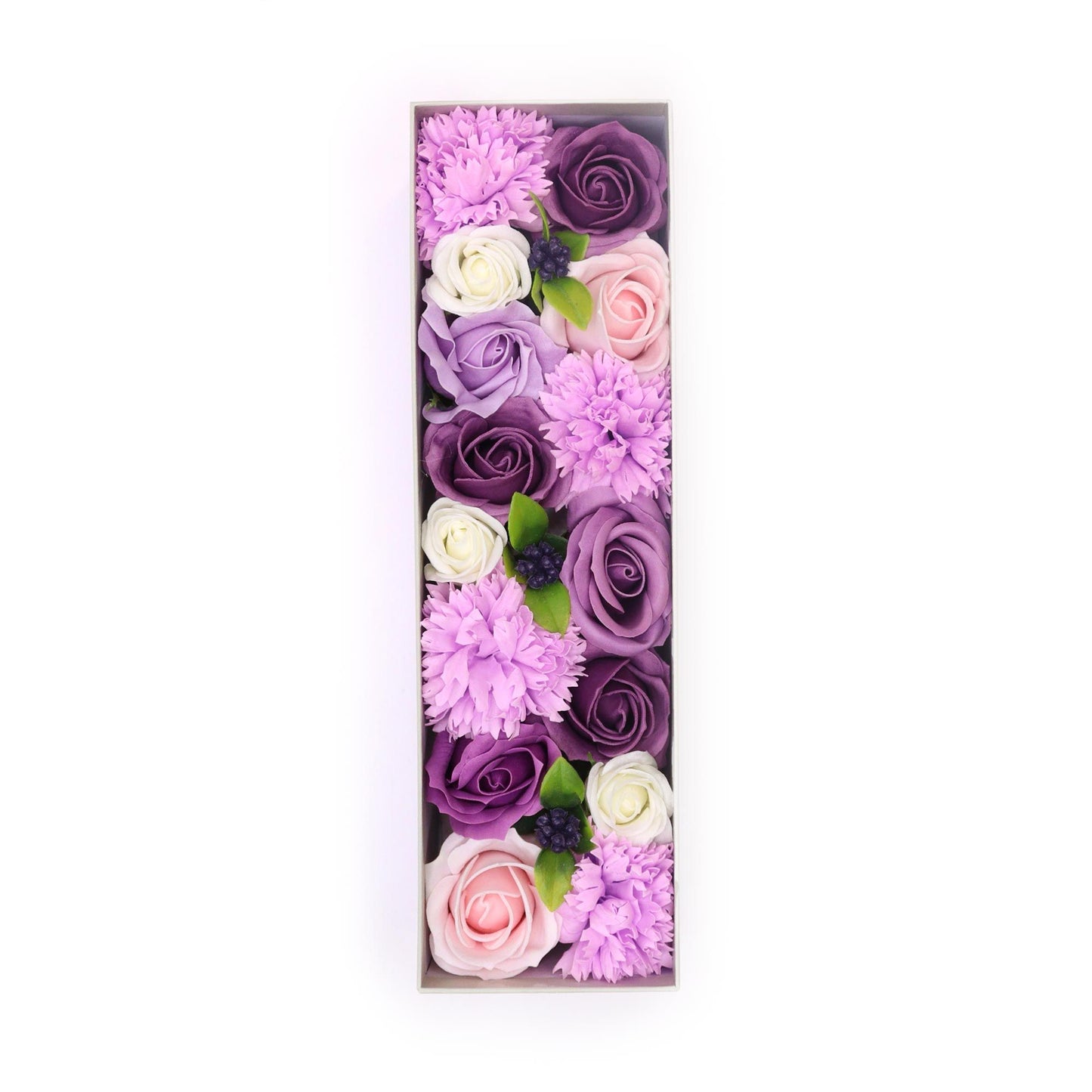 Flores de Sabão Caixa Larga Rosa Lavanda e Cravo - Hoc Sensu