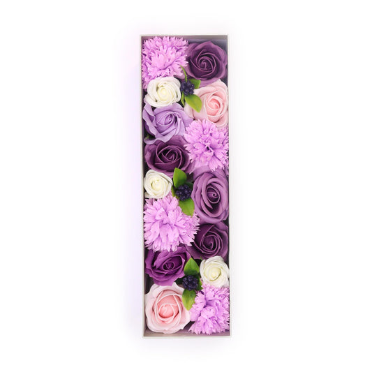 Flores de Sabão Caixa Larga Rosa Lavanda e Cravo - Hoc Sensu