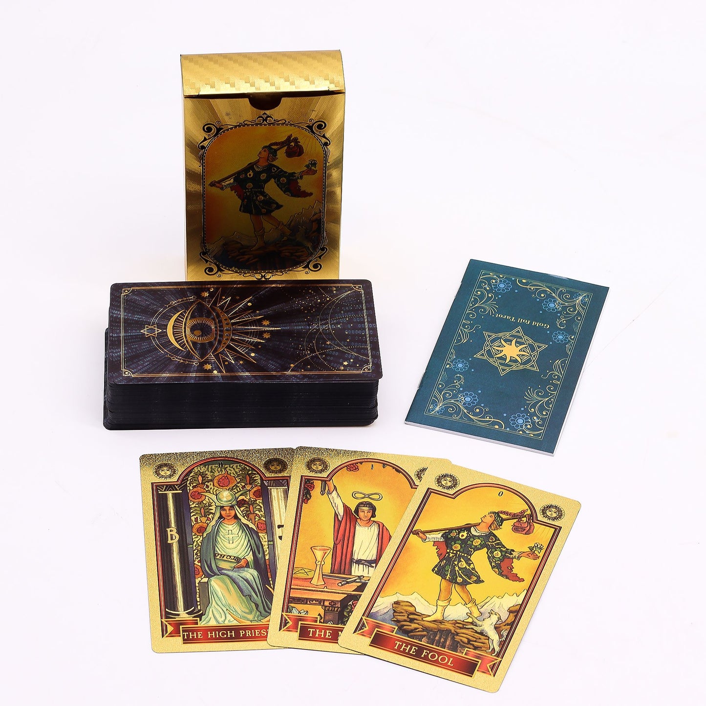 Cartas de Tarot Olho que Tudo Vê - Azul e Dourado