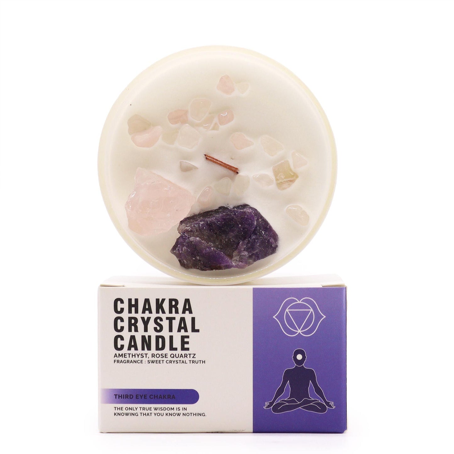 Vela de Cristal de Chakra - Chakra Terceiro Olho