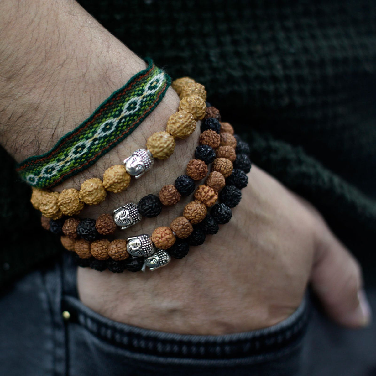Pulseiras Rudraksha Buda (rudras)