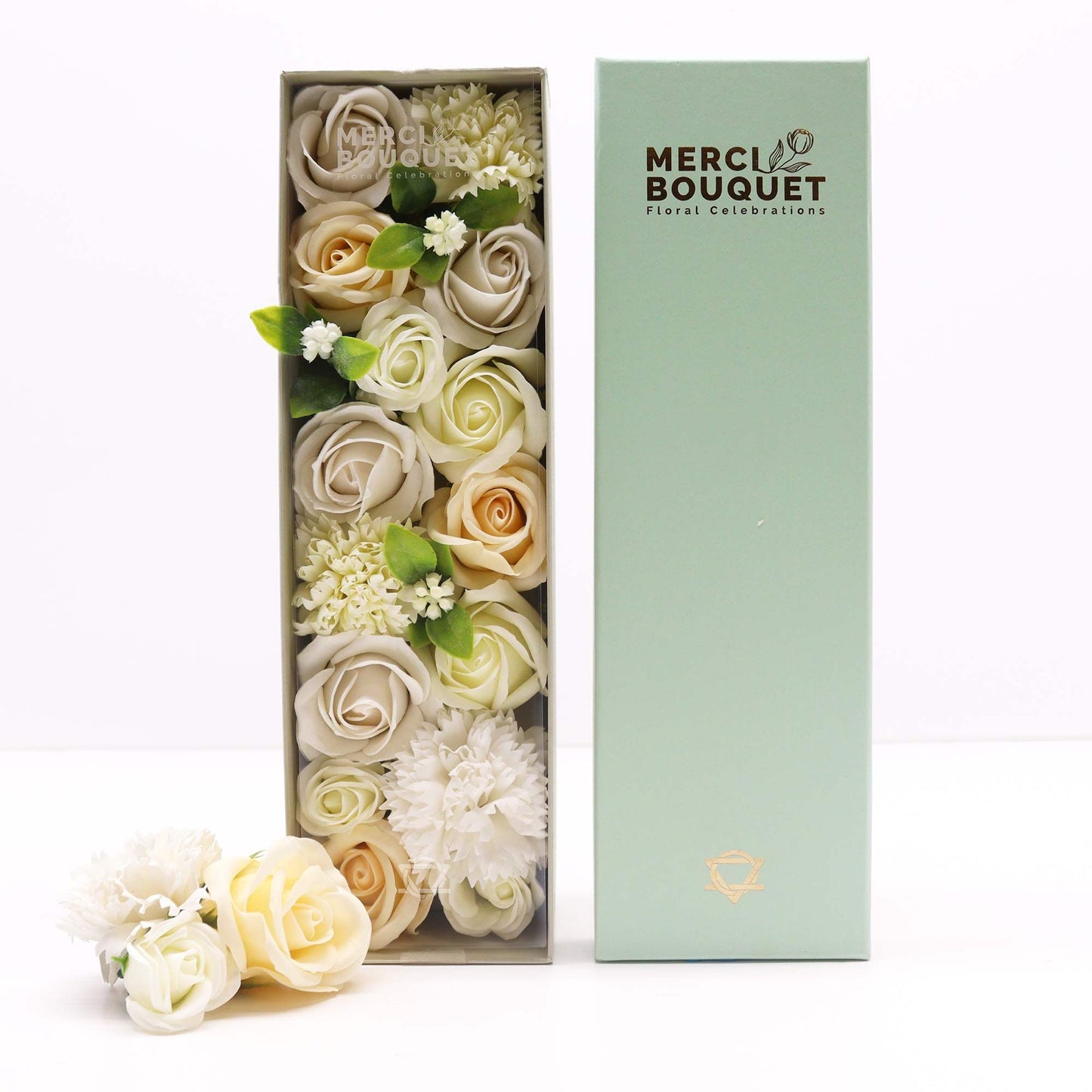 Flores de Sabão Caixa Casamento Branco Marfim - Hoc Sensu