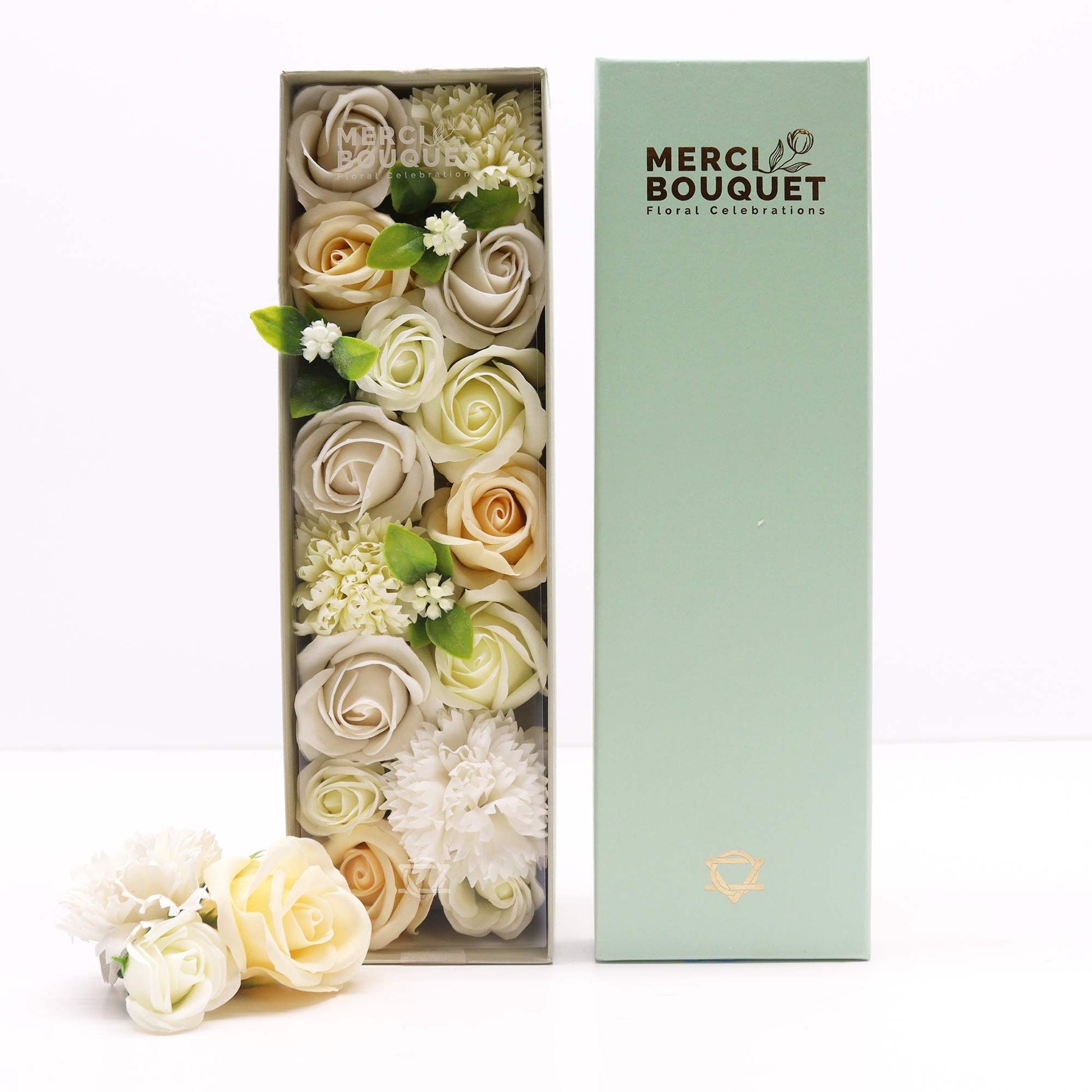 Flores de Sabão Caixa Casamento Branco Marfim - Hoc Sensu