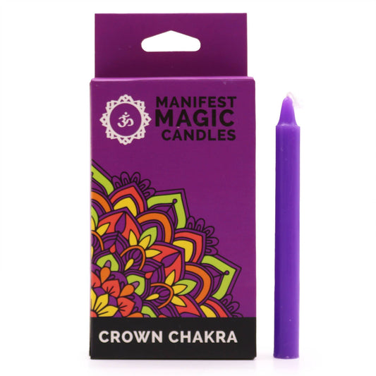 Velas Mágicas Manifest (pack de 12) - Roxas - Chakra Coroa