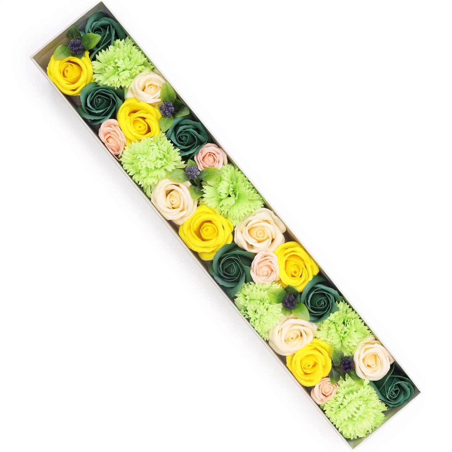 Flores de Sabão - Caixa Extra Larga Celebrações de Primavera - Amarelo e Verde - Hoc Sensu
