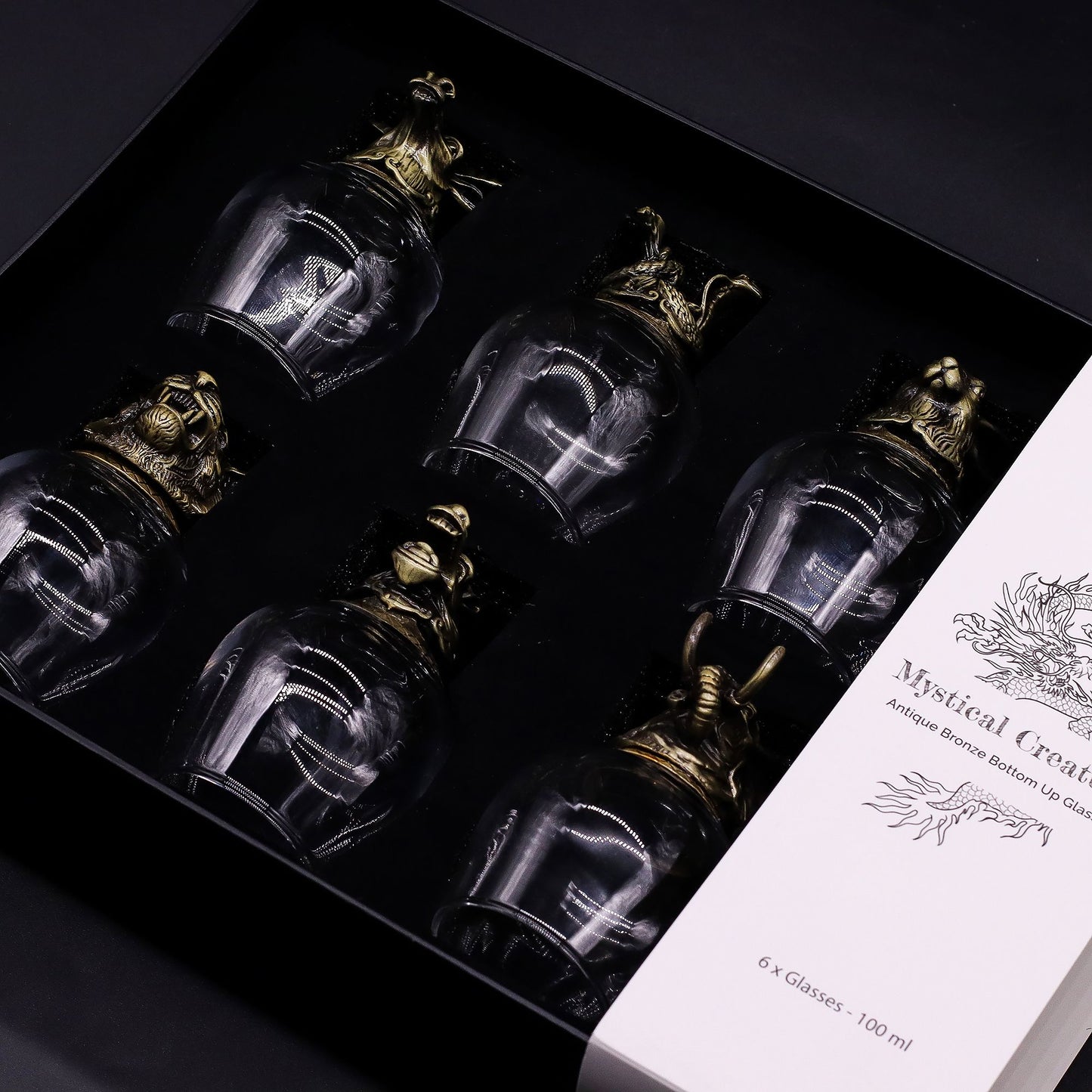 Conjunto 6 Copos Uísque 100ml Criaturas Místicas - Hoc Sensu