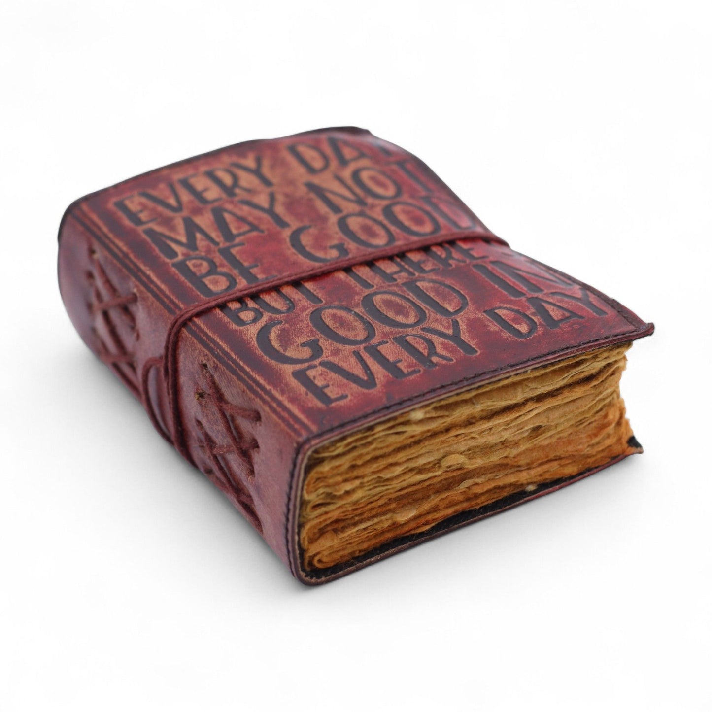 Caderno Couro Borda Irregular | Frase Inspiradora - Hoc Sensu