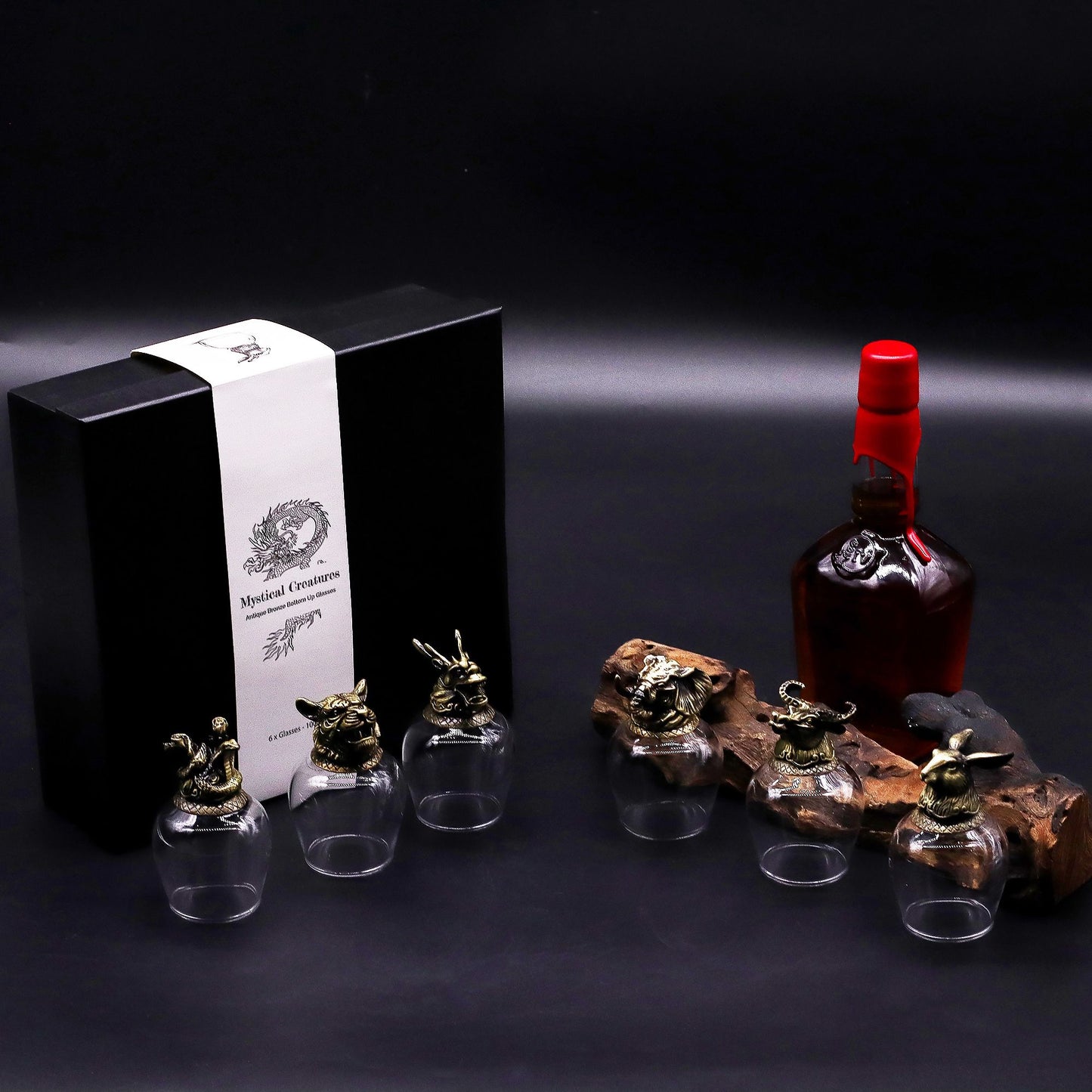 Conjunto 6 Copos Uísque 100ml Criaturas Místicas - Hoc Sensu