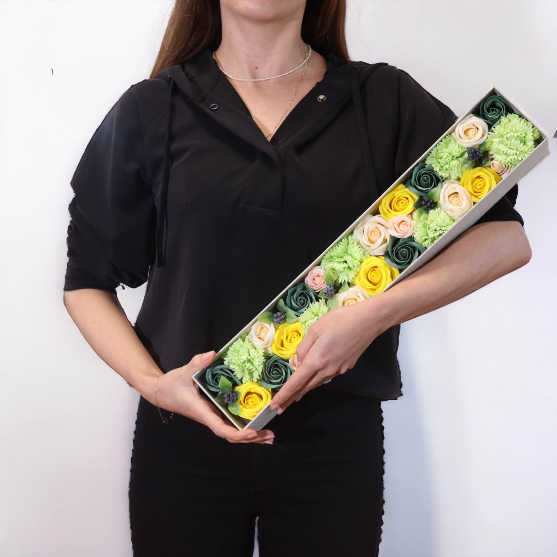 Flores de Sabão - Caixa Extra Larga Celebrações de Primavera - Amarelo e Verde - Hoc Sensu