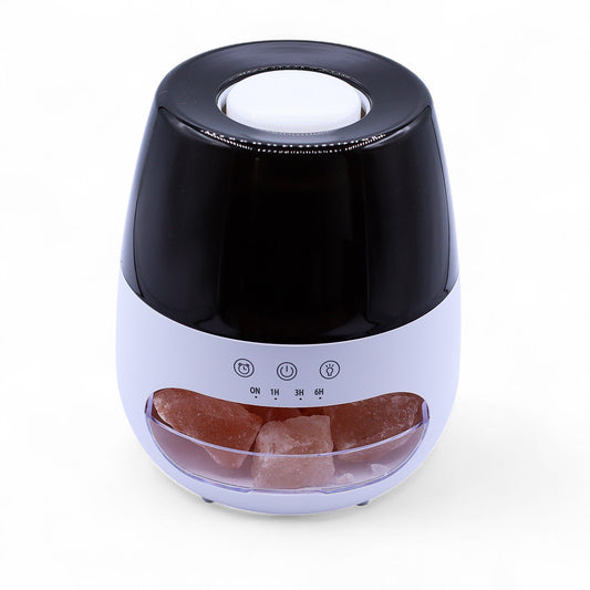 Difusor de Aroma Pedra de Sal - Efeito Chama - USB Branco
