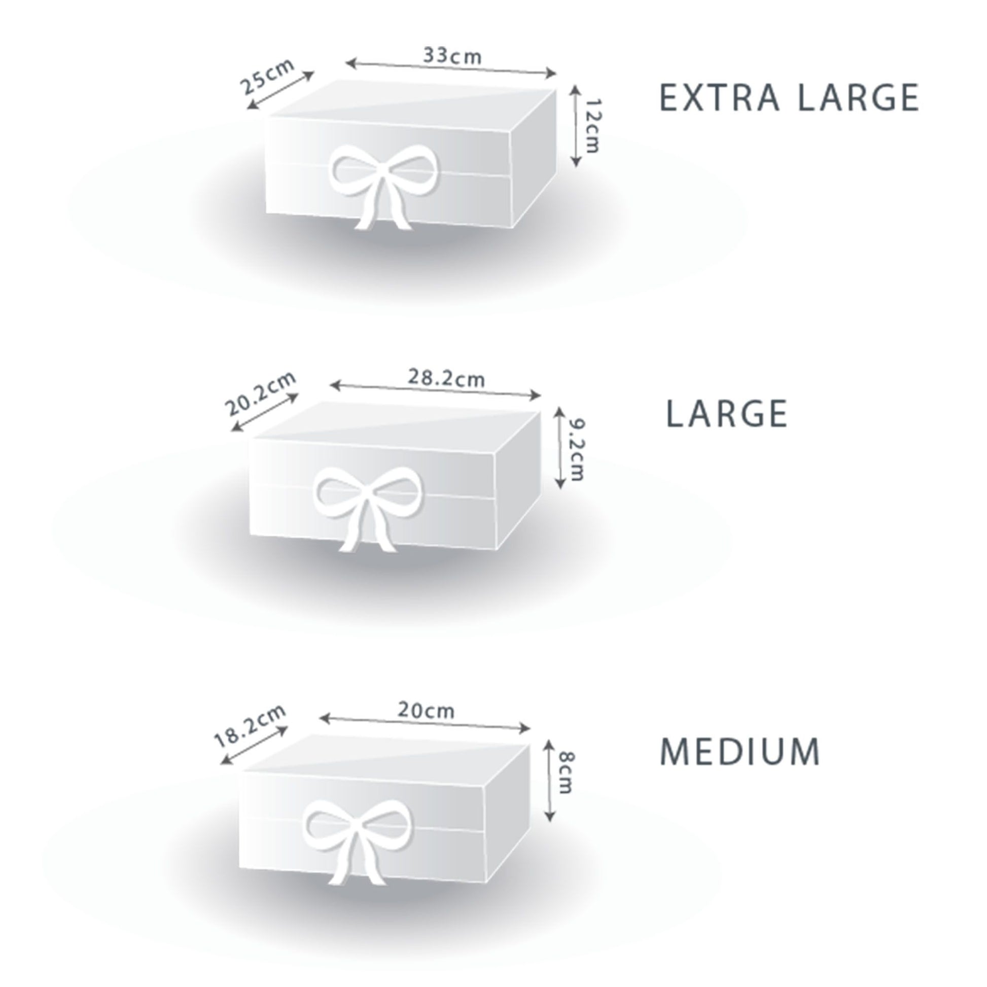 Caixa de Presente Dobrável com Laço 33x25x12 cm - Vermelha