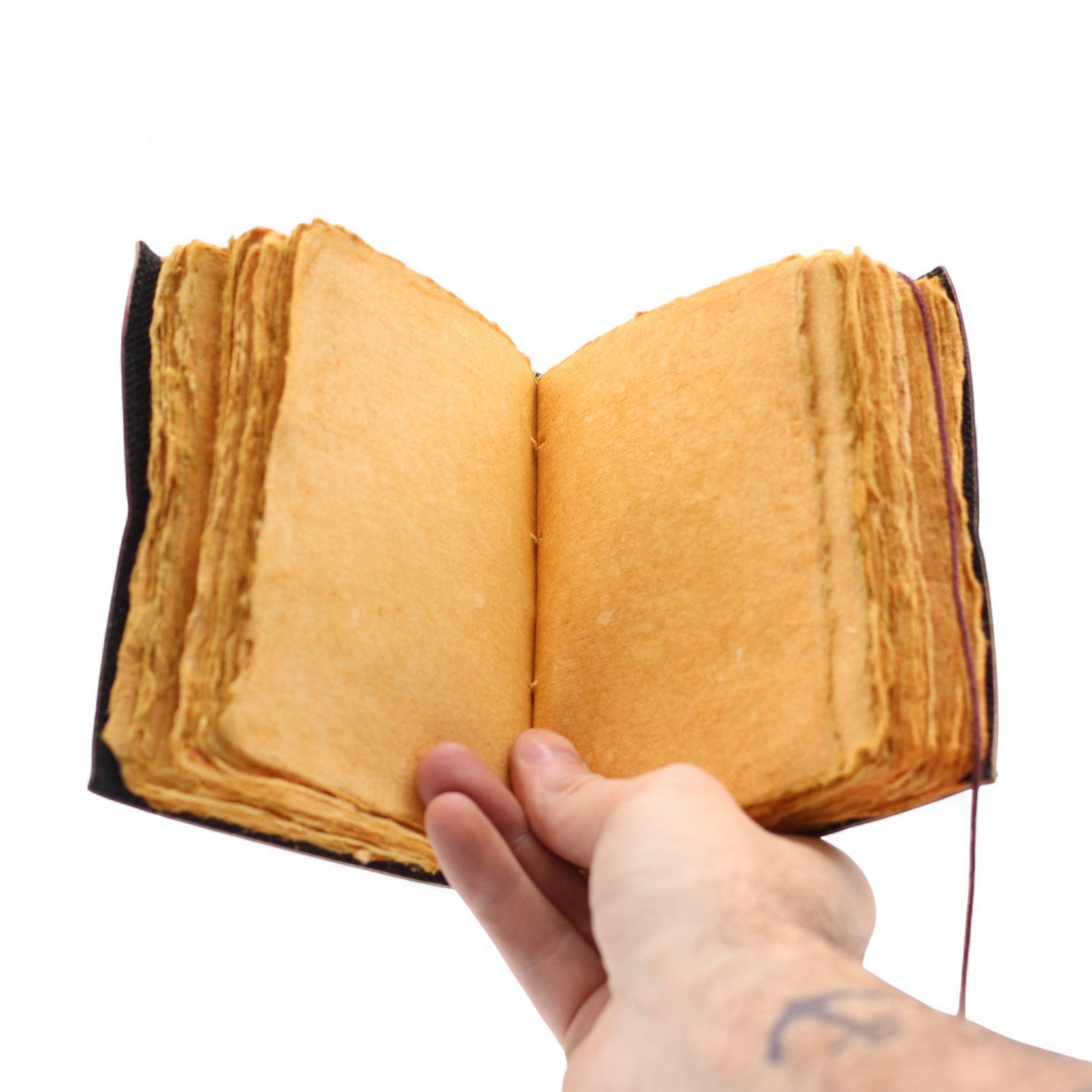 Caderno Couro Borda Irregular | Frase Inspiradora - Hoc Sensu