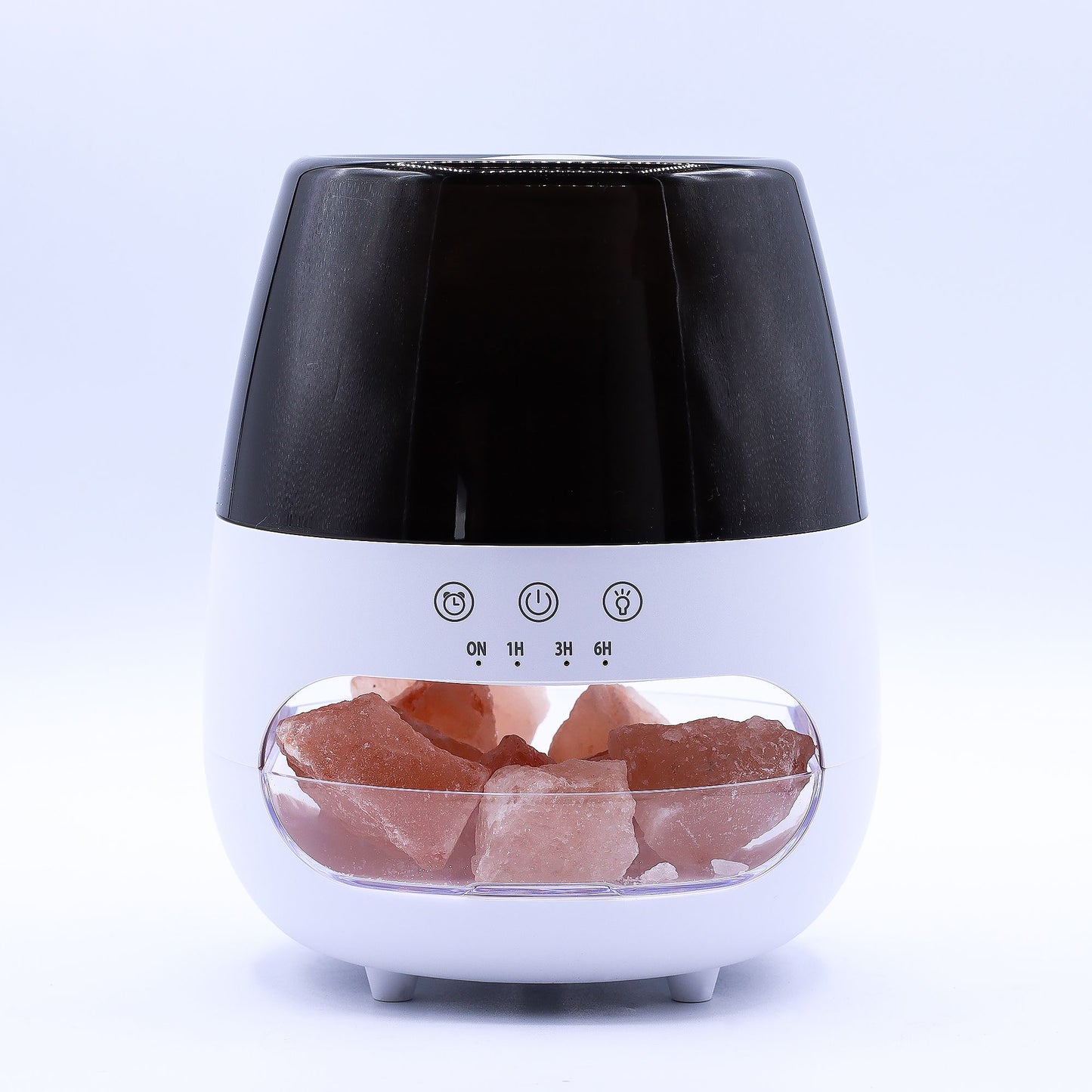 Difusor de Aroma Pedra de Sal - Efeito Chama - USB Branco