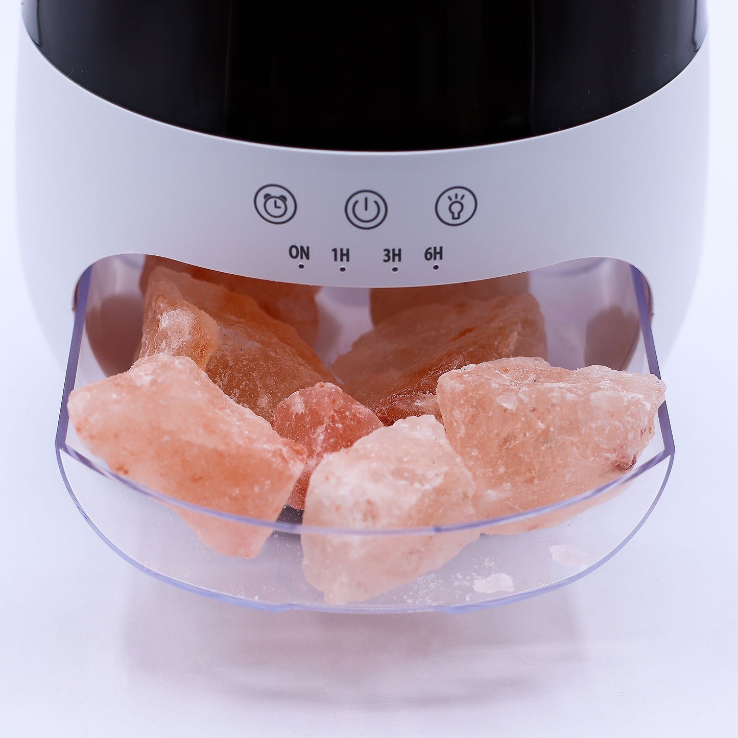 Difusor de Aroma Pedra de Sal - Efeito Chama - USB Branco