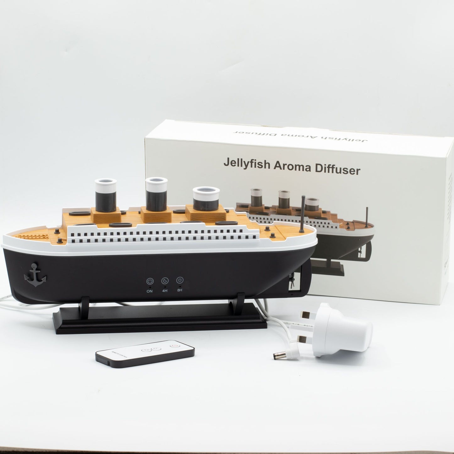Difusor de Aroma Modelo Barco - LED Mudança de Cor - 250ml